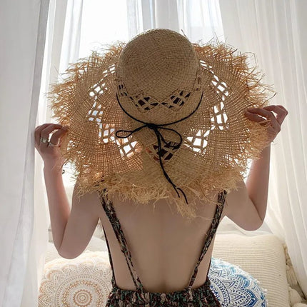 Grand chapeau de paille - Khaki - M (56 - 58cm) | La boutique du chapeau