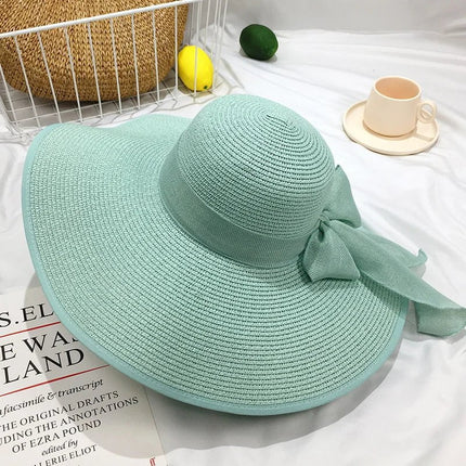 Grand chapeau de plage - Pistache - M (56 - 58cm) | La boutique du chapeau