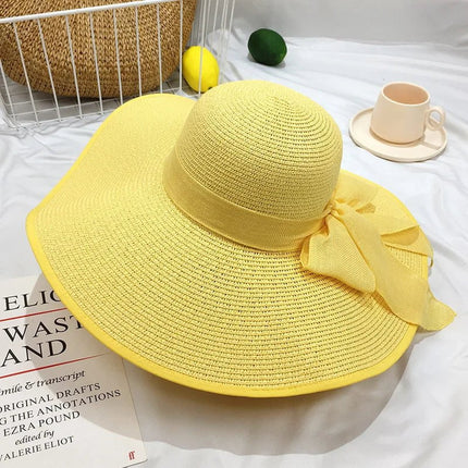 Grand chapeau de plage - Jaune - M (56 - 58cm) | La boutique du chapeau