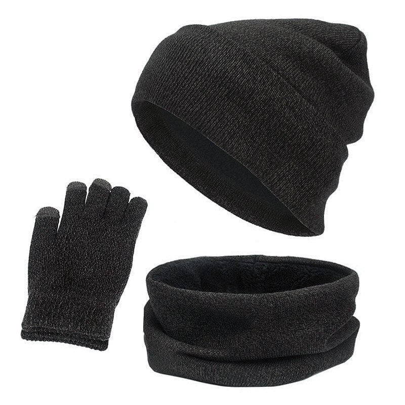 La boutique du chapeau 6 / 55-62cm Ensemble de gants, chapeau et écharpe