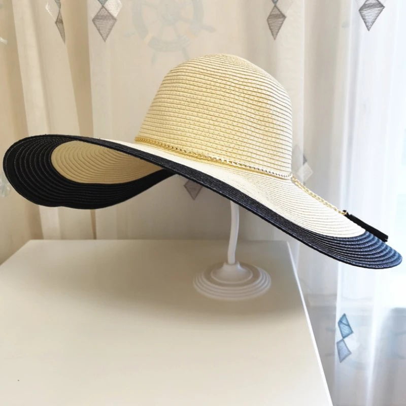 La boutique du chapeau Beige / 56-58CM Chapeau de plage Anti-UV