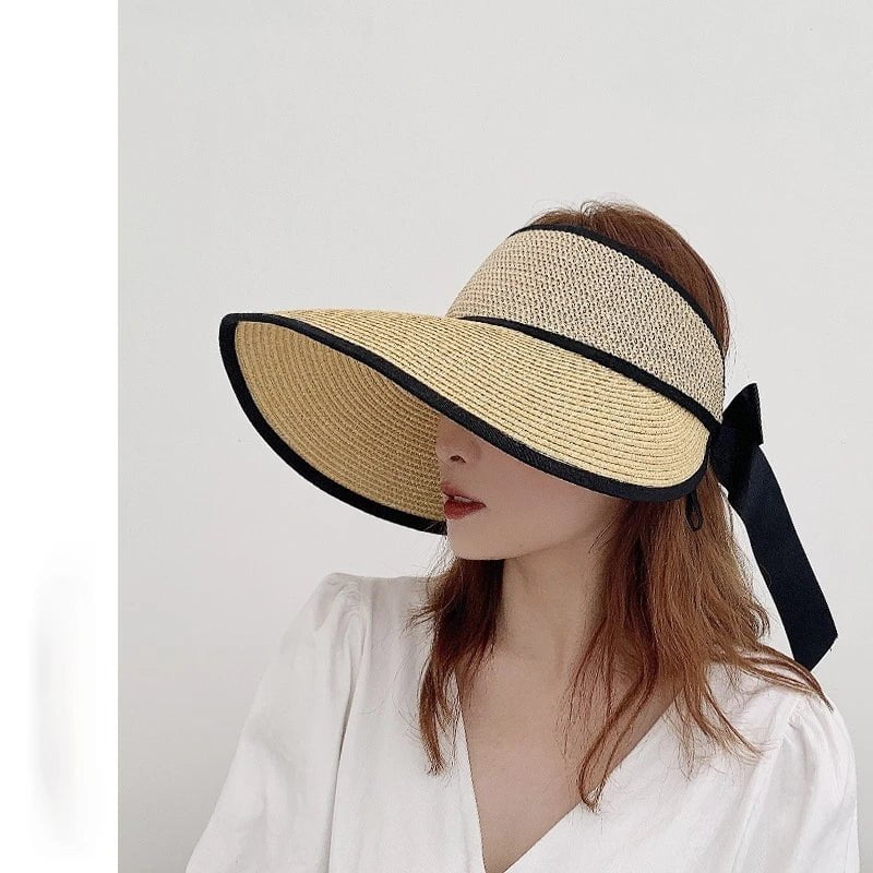 La boutique du chapeau Beige / ajustable Chapeau de paille d'été pour femmes
