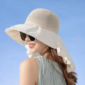 La boutique du chapeau Beige Chapeau d'été avec protection du cou