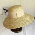 La boutique du chapeau Beige Chapeau de soleil large ruban
