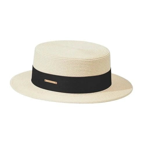 La boutique du chapeau Beige/noir 4 / 58-60cm Ajustable Chapeau de soleil de plage