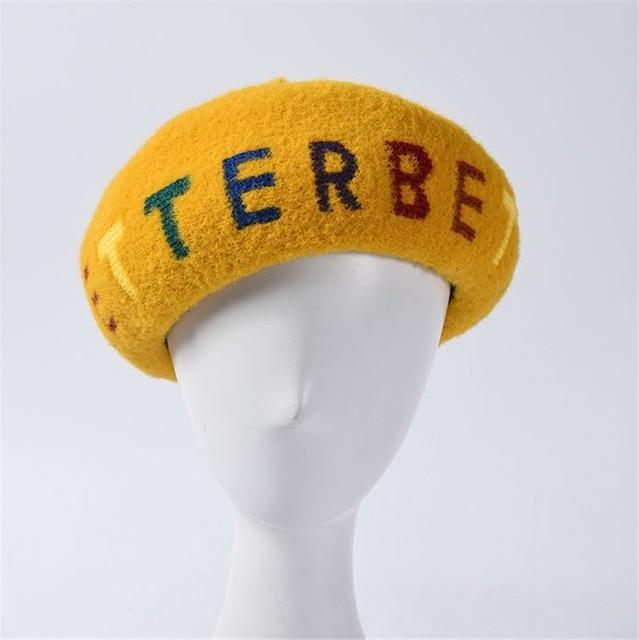 La boutique du chapeau béret Jaune Béret de soirée pour femmes en laine mode Paris