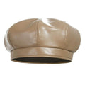 La boutique du chapeau béret Khaki / 55-57cm Béret en cuir PU béret chapeau pour femmes automne hiver