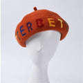 La boutique du chapeau béret Orange Béret de soirée pour femmes en laine mode Paris