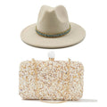 La boutique du chapeau Blanc 1 / 55-58CM Ensemble chapeau et sac