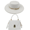 La boutique du chapeau Blanc / 55-58CM Chapeau Fedora et sac