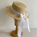 La boutique du chapeau Blanc Canotier avec ruban et nœud