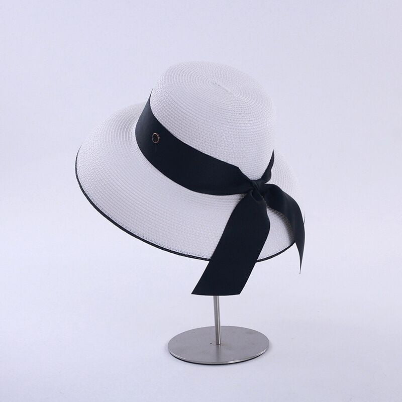 La boutique du chapeau Blanc Chapeau de paille rétro français