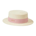 La boutique du chapeau Blanc/rose 2 / 58-60cm Ajustable Chapeau de soleil de plage