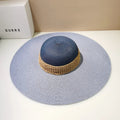 La boutique du chapeau Bleu / 54cm-57cm Chapeau de paille à grand bord