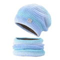 La boutique du chapeau Bleu ciel Ensemble de chapeaux et écharpes tricotés