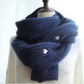 La boutique du chapeau Bleu Écharpe tricotée en laine pour Femme