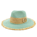 La boutique du chapeau Bleu / M55-58cm Chapeau de paille pour femme