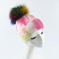 La boutique du chapeau bonnet Blanc / 56-59cm bonnets colorés Pom Pom en laine tricoté mode décontracté