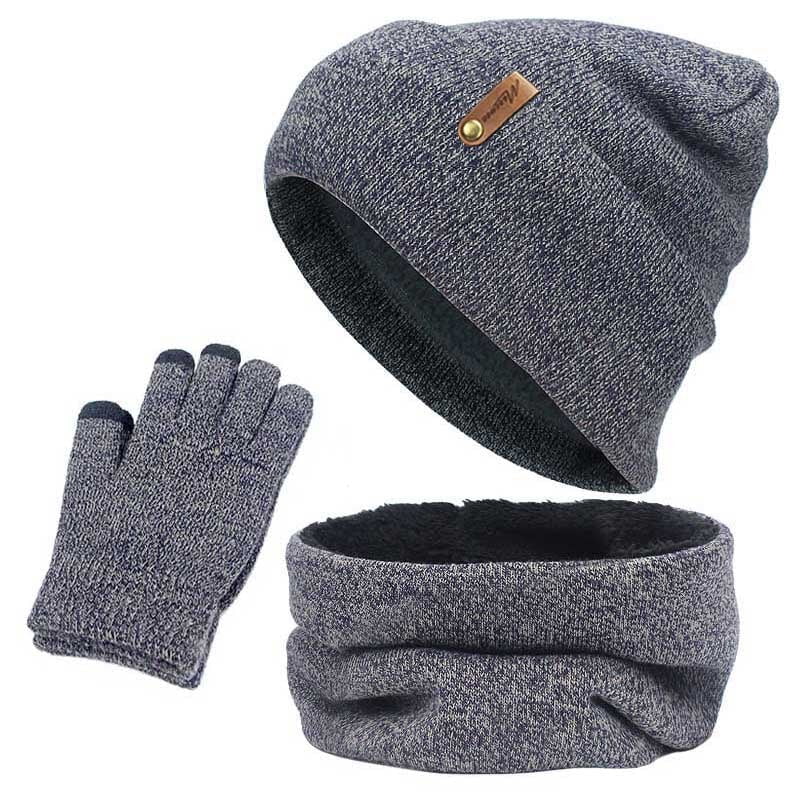 La boutique du chapeau Gris Bonnet écharpe gants en coton