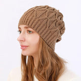 La boutique du chapeau bonnet Kaki / Ajustable (du 54 au 59) Bonnet en tricot torsadé pour femme : style classique et chic