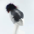 La boutique du chapeau bonnet Noir / 56-59cm bonnets colorés Pom Pom en laine tricoté mode décontracté