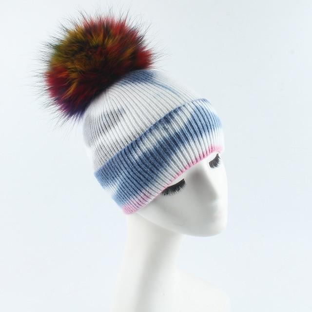 La boutique du chapeau bonnet Vert / 56-59cm bonnets colorés Pom Pom en laine tricoté mode décontracté