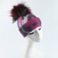 La boutique du chapeau bonnet Violet / 56-59cm bonnets colorés Pom Pom en laine tricoté mode décontracté
