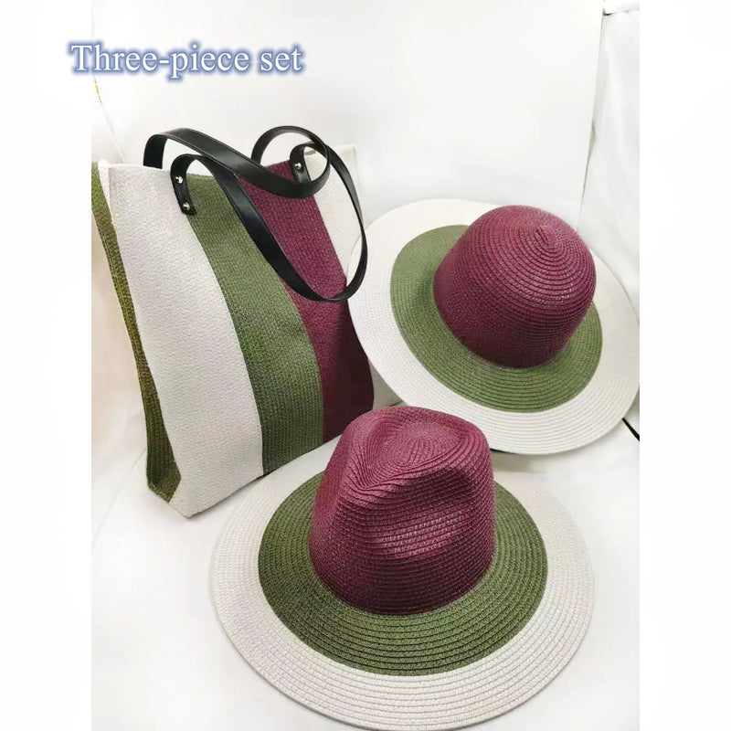 La boutique du chapeau Bordeau / 55-58CM Sac  et chapeaux de paille homme et femme