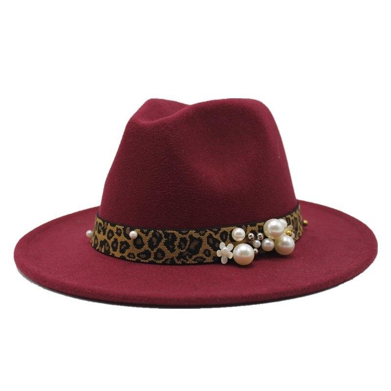 La boutique du chapeau capeline et chapeaux d'été Bordeaux / 55 -58cm Chapeau Fedora en laine