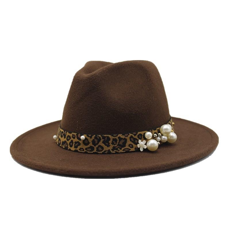 La boutique du chapeau capeline et chapeaux d'été Café 1 / 55 -58cm Chapeau Fedora en laine