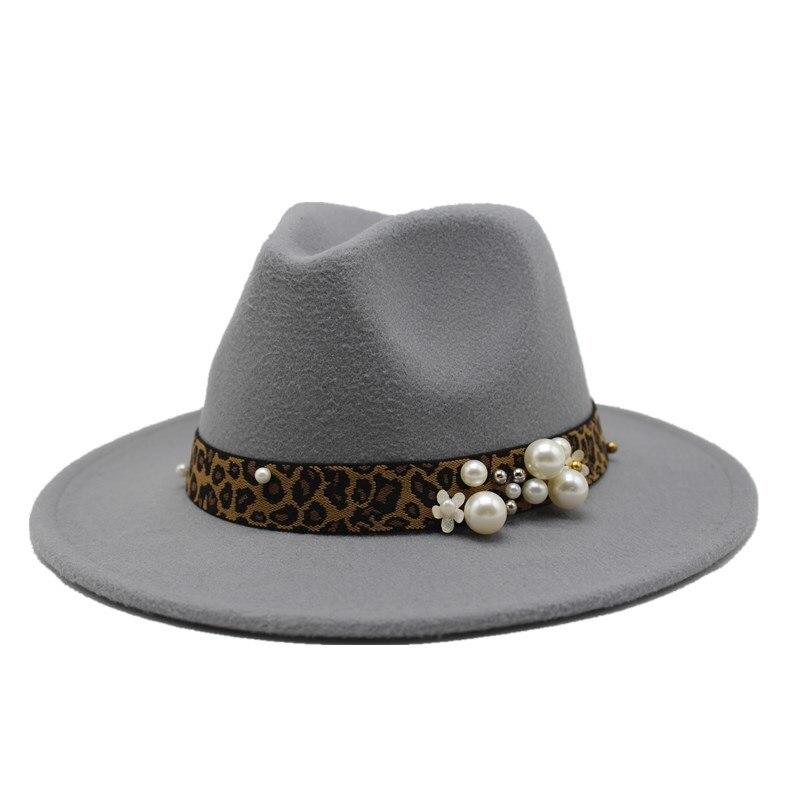 La boutique du chapeau capeline et chapeaux d'été Gris / 55 -58cm Chapeau Fedora en laine