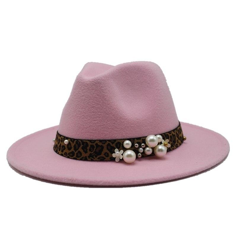 La boutique du chapeau capeline et chapeaux d'été Rose / 55 -58cm Chapeau Fedora en laine