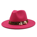 La boutique du chapeau capeline et chapeaux d'été Rose R / 55 -58cm Chapeau Fedora en laine