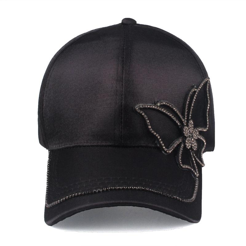 La boutique du chapeau casquette casquette noir papillon strass