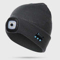 La boutique du chapeau casquette et bonnet bluetooth Gris Bonnet d'hiver sans fil bluetooth 5.0 4 lumière LED