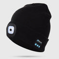 La boutique du chapeau casquette et bonnet bluetooth Noir Bonnet d'hiver sans fil bluetooth 5.0 4 lumière LED