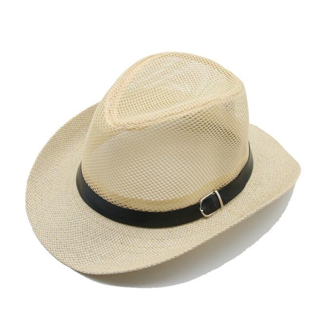La boutique du chapeau chapeau cow-boy beige  01 / 58cm Chapeau de Cowboy occidental en maille respirante