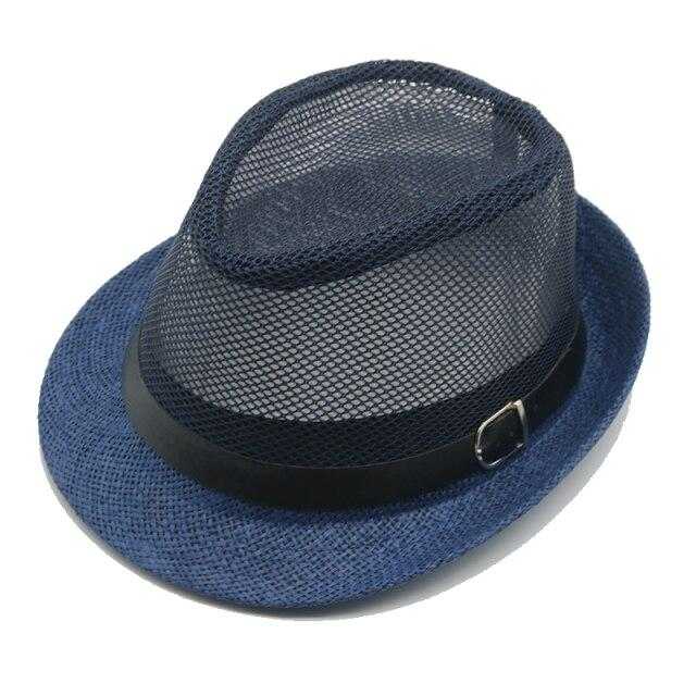 La boutique du chapeau chapeau cow-boy Bleu 02 / 58cm Chapeau de Cowboy occidental en maille respirante