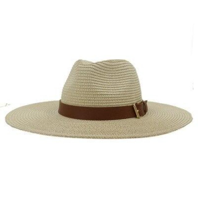 La boutique du chapeau chapeau d'été Beige 11cm / 56-58cm Chapeau de soleil à grand bord