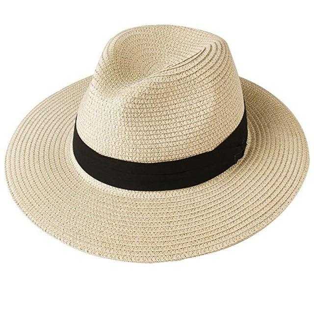 La boutique du chapeau chapeau d'été Beige / M Chapeau de soleil Panama décontracté