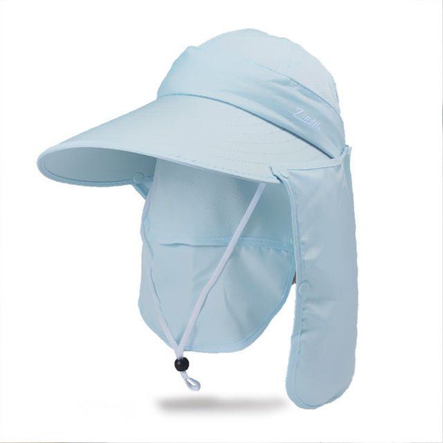 La boutique du chapeau chapeau d'été Bleu Chapeau de soleil et masque pour femmes