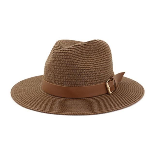 La boutique du chapeau chapeau d'été Café 7.5cm / 56-58cm Chapeau de soleil à grand bord