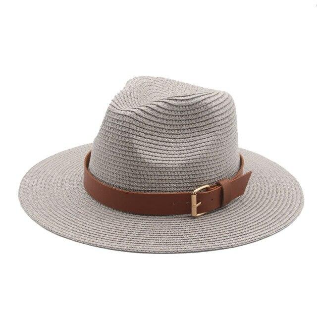 La boutique du chapeau chapeau d'été Gris 7.5cm / 56-58cm Chapeau de soleil à grand bord
