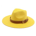 La boutique du chapeau chapeau d'été Jaune 7.5cm / 56-58cm Chapeau de soleil à grand bord
