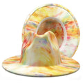 La boutique du chapeau chapeau d'été Jaune/Blanc / 56-58CM Chapeau coloré à large bord