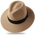 La boutique du chapeau chapeau d'été Khaki / M Chapeau de soleil Panama décontracté