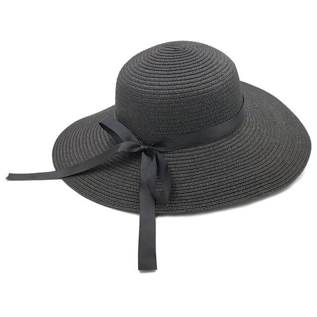 La boutique du chapeau chapeau d''été Noir Chapeau femme plage