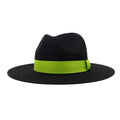 La boutique du chapeau chapeau d'été Noir/Vert / 58cm Chapeau de Panama élégant en paille