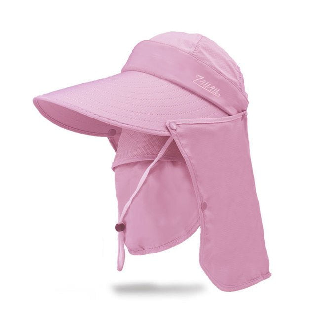 La boutique du chapeau chapeau d'été Rose Chapeau de soleil et masque pour femmes