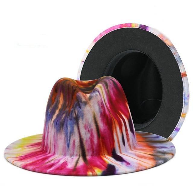La boutique du chapeau chapeau d'été Rose/Noir / 56-58CM Chapeau coloré à large bord
